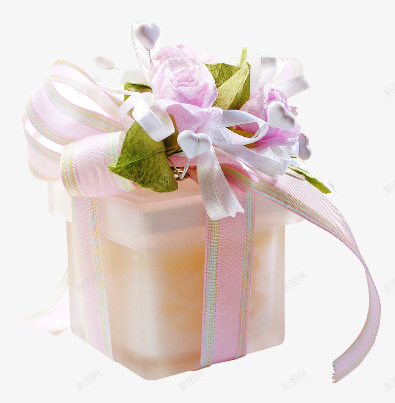 粉色礼物包装盒子png免抠素材_新图网 https://ixintu.com 盒子 礼物 粉色盒子 花装饰盒子