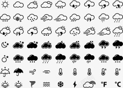 黑色雨伞图标黑色线条天气插件图标矢量图高清图片