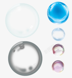 五彩泡泡气泡泡泡彩色五彩透明S002高清图片