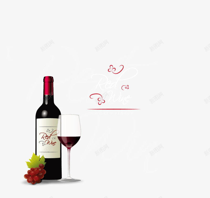 红葡萄酒矢量图eps免抠素材_新图网 https://ixintu.com 红葡萄酒 红酒 矢量图
