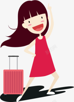 女孩旅游素材