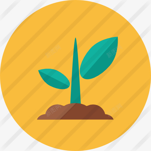 发芽图标png_新图网 https://ixintu.com 农业和园艺 发芽 园艺 树 生态环境 生长的种子 自然