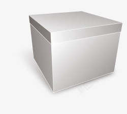 纸壳盒子盒子纸壳拟真白色关闭高清图片