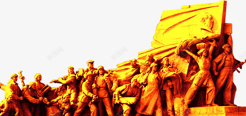 万里红军雕塑png免抠素材_新图网 https://ixintu.com 免扣素材 建党平面装饰 红军 装饰图案