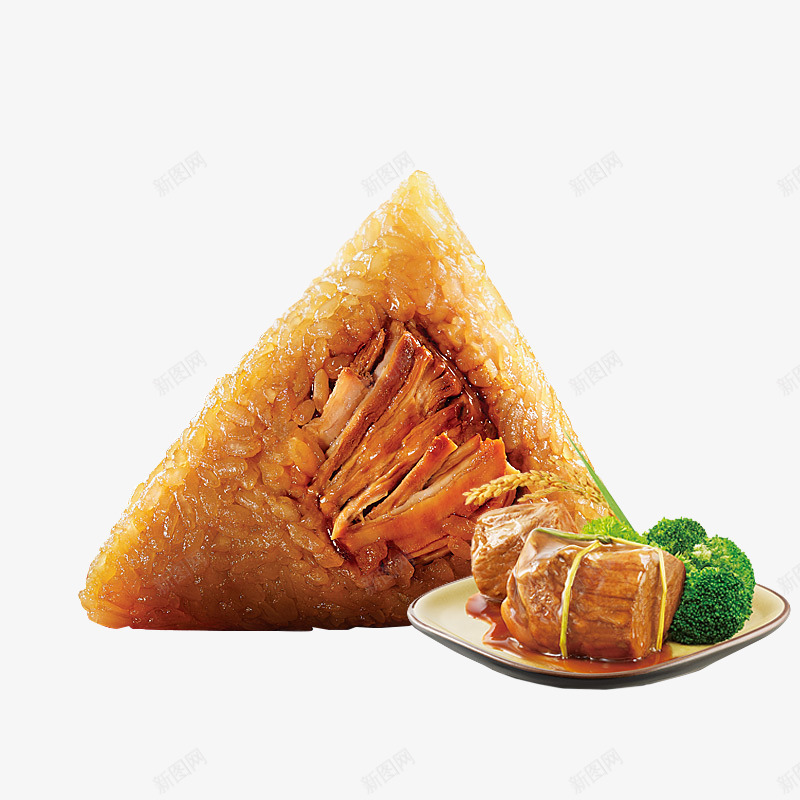 猪肉粽子png免抠素材_新图网 https://ixintu.com 猪肉粽子 端午 粽子 肉粽 鲜肉粽