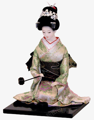 艺妓塑像png免抠素材_新图网 https://ixintu.com 和服 日本文化 艺妓 雕塑