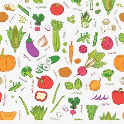 可爱蔬菜背景彩色蔬菜水果背景高清图片
