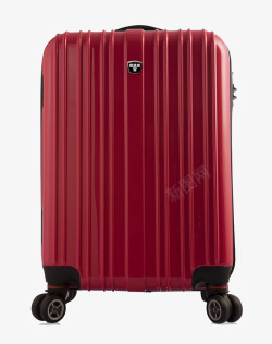 亮红色拉杆行李箱素材