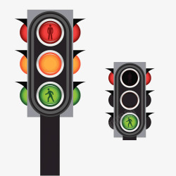 自我意识路标的警示灯禁止车辆高清图片