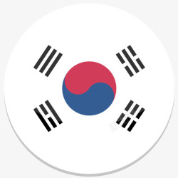 南韩国南韩国平圆世界国旗图标集高清图片