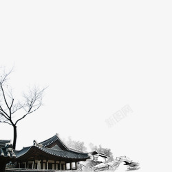 桥梁风景中国古建筑背景高清图片