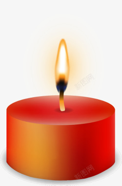 黄色蜡烛红色圆形生日蜡烛高清图片