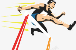 跨栏运动员田径运动员跳跃障碍高清图片
