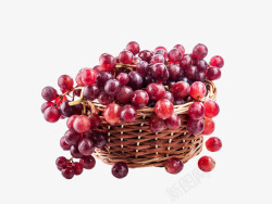 篮子中的蔬果篮子中的葡萄高清图片