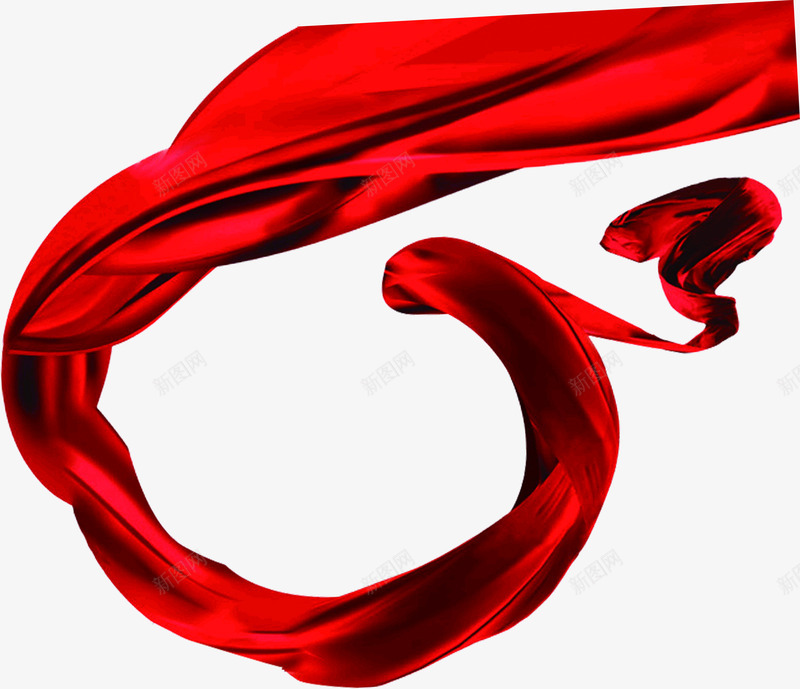 飞舞漂浮的红色彩带飘带png免抠素材_新图网 https://ixintu.com 动态飘带 彩带 彩带缠绕 漂浮 红色 织带 飘带 飞舞