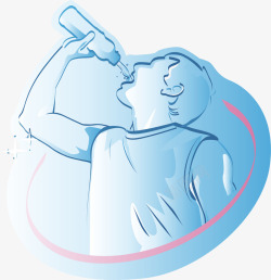 喝水的人运动喝水解渴高清图片