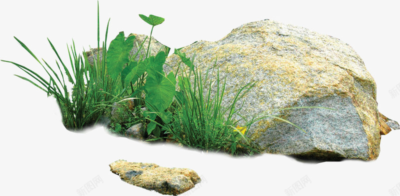 白色石头绿色草丛环境png免抠素材_新图网 https://ixintu.com 堆石块 环境 白色 石头 石头素材库 素材 绿色 草丛
