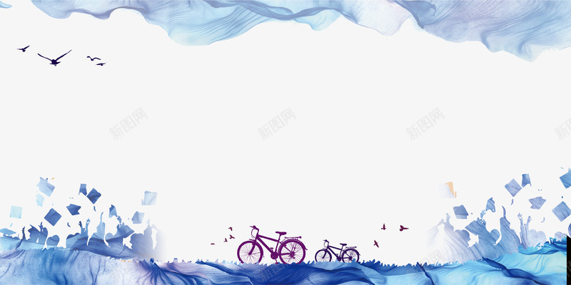 清新创意青春旅行海报背景png免抠素材_新图网 https://ixintu.com 创意设计 旅行 海报 清新 青春