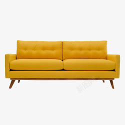 黄色布艺沙发实物图沙发高清图片