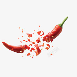 红色碎辣椒块碎的大辣椒高清图片