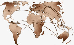 复古老式手绘地图素材