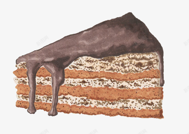巧克力蛋糕png免抠素材_新图网 https://ixintu.com 手绘 点心 甜点 甜甜圈 蛋糕 马卡龙 马卡龙配色 黑森林