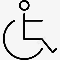 轮椅标志无障碍标志图标高清图片