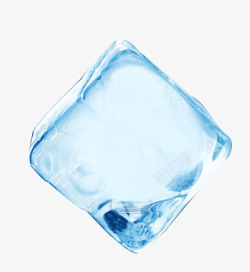 创意冰块创意合成蓝色的冰块效果高清图片