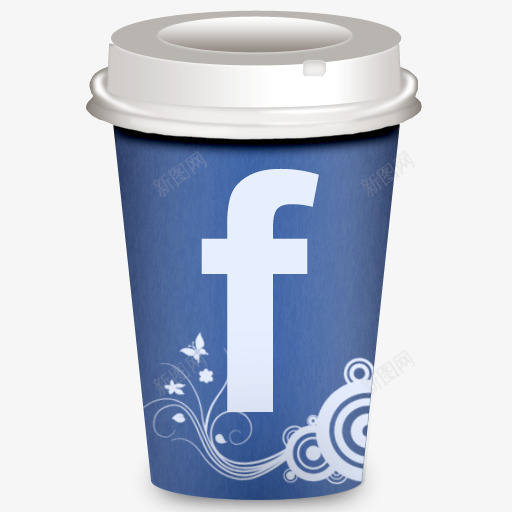 Facebook咖啡杯外卖咖啡杯图标png_新图网 https://ixintu.com Facebook coffee cup facebook 咖啡 杯