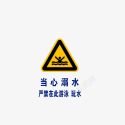 游泳安全提醒图严禁在此游泳玩水图标高清图片