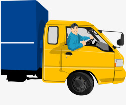 工地运输卡车开卡车的男人矢量图高清图片