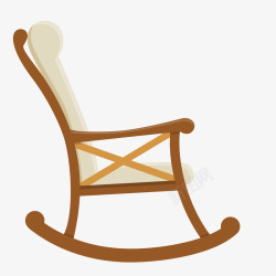 扁平化家具卡通扁平化摇摇椅高清图片