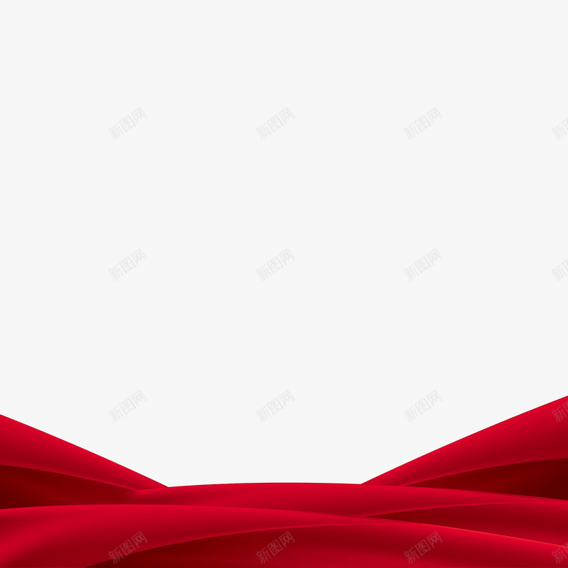 红色丝带的背景png免抠素材_新图网 https://ixintu.com PNG免抠图 PNG免抠图下载 丝带 丝带招牌 春节 绸缎 起伏 过年