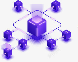 科技图表25D商务紫色图表插画矢量图高清图片