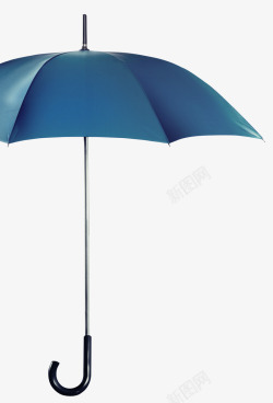 蓝色撑开雨伞装饰图案素材