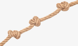 捆绑棉绳打结的草绳高清图片