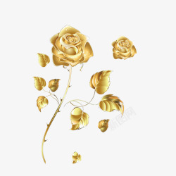 唯美蔓藤金色玫瑰花高清图片