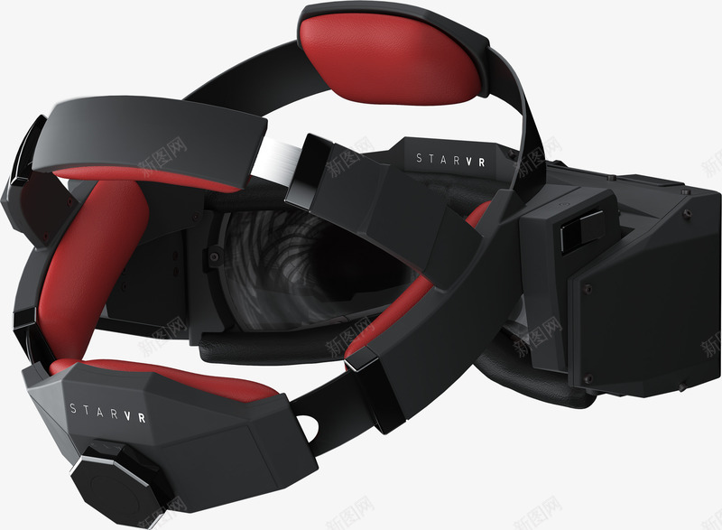 实物黑红高端头戴式vr盒子png免抠素材_新图网 https://ixintu.com VR设备 vr头盔 vr游戏 vr盒子 vr眼镜 可穿戴设备 头戴式 虚拟现实 黑红
