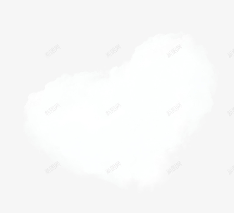 白色心形云朵图案心形png免抠素材_新图网 https://ixintu.com 云朵 图案 心形 白色