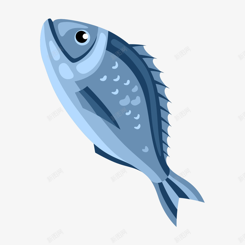 蓝色的鱼矢量图ai免抠素材_新图网 https://ixintu.com 日常 海鲜 蓝色 蓝色海鲜 蓝色的鱼 食物 鱼 矢量图