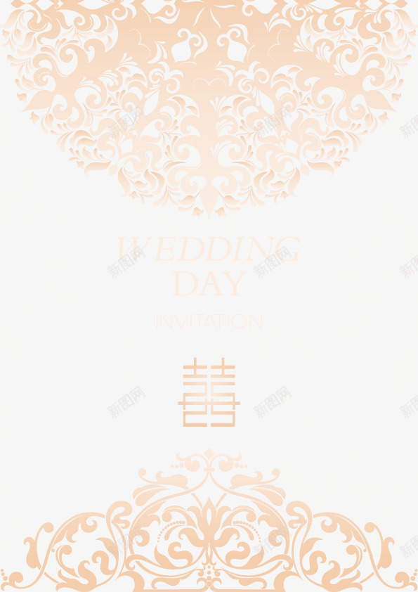 婚礼请帖矢量图ai免抠素材_新图网 https://ixintu.com 中式邀请函 古典 婚庆 结婚请柬 花纹 贺卡 矢量图