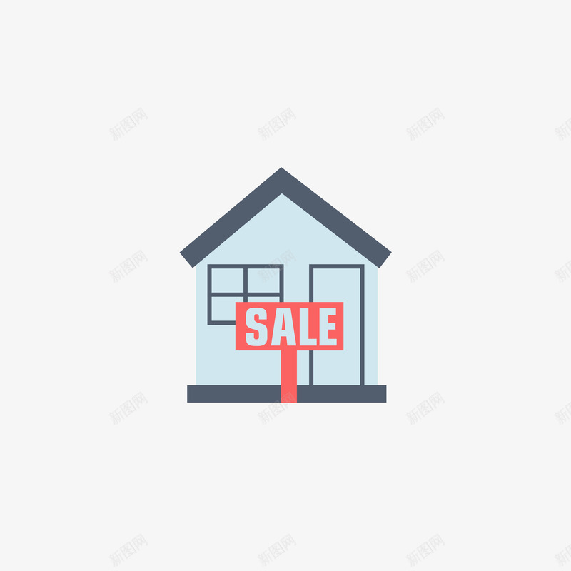 出售房屋png免抠素材_新图网 https://ixintu.com 出售建筑 出售房屋 建筑 房屋