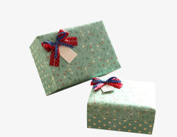 小物件包装盒绿色复古小盒子高清图片
