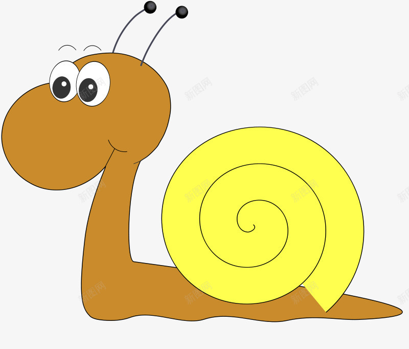 黄色壳的卡通棕色蜗牛png免抠素材_新图网 https://ixintu.com 妫曡壊 榛勮壊鍗 鍗 铚楃墰 铚楃墰鍗