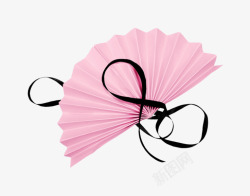 粉色折扇粉色扇子图标高清图片