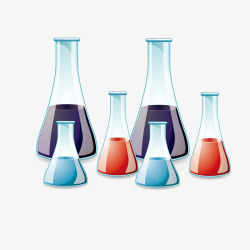 化学原料化学物品手绘化学实验容器矢量图高清图片