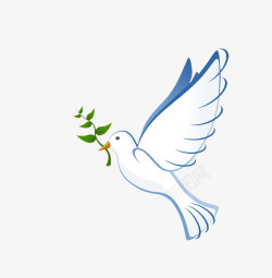和平的象征手绘卡通鸽子高清图片