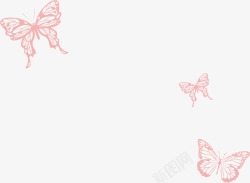 粉色花纹水印素材蝴蝶底纹高清图片
