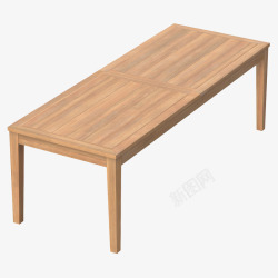 棕色木制沙滩桌子素材