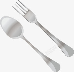 手绘叉子和勺子素材